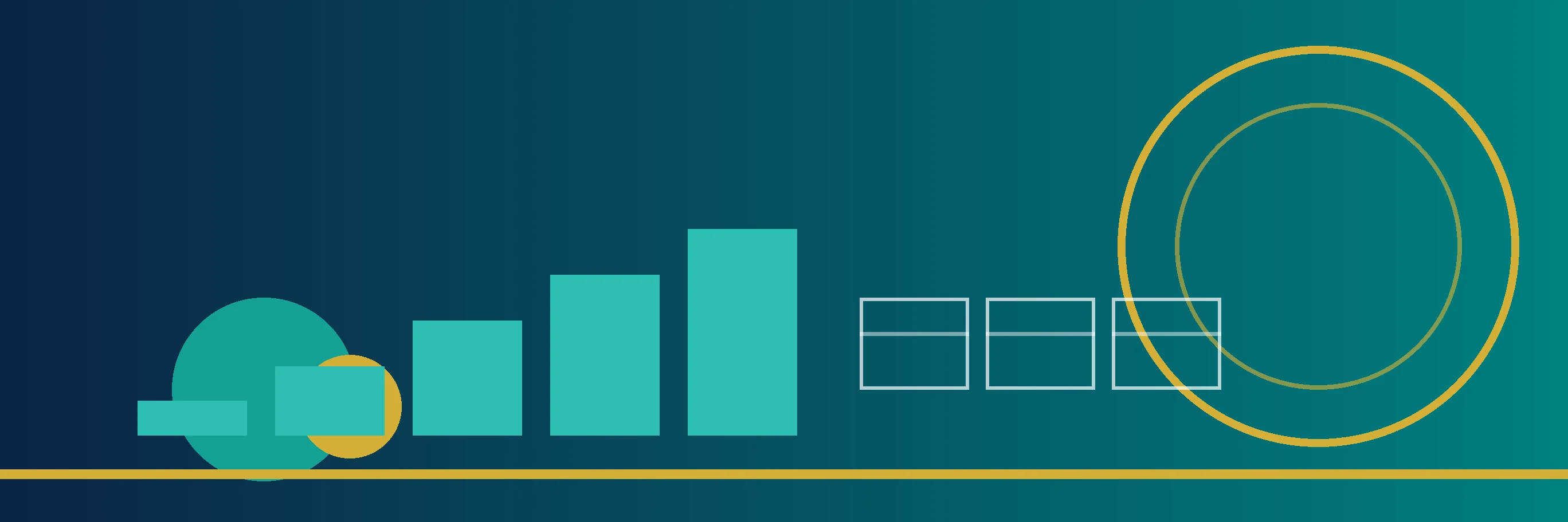 Editorial illustration of a trader reviewing a large letter of credit document beside shipping containers and a bank building, deep navy and teal with gold accents, no text